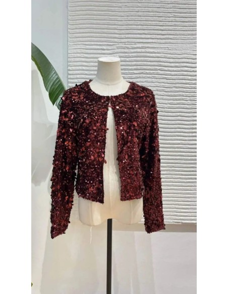 Chaqueta torera terciopelo con pedrería y lentejuela