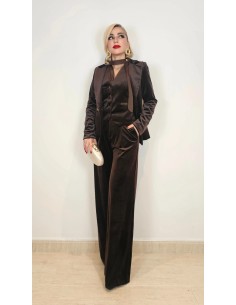 Traje de chaqueta en terciopelo elegantísimo al mejor precio con alta calidad.