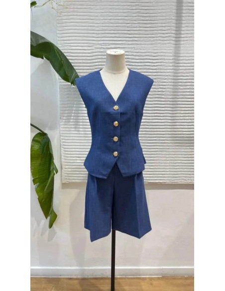 Conjunto bermuda y chaleco