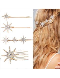 Horquillas de metal con forma de estrella, para recogidos con mucho estilo. 2