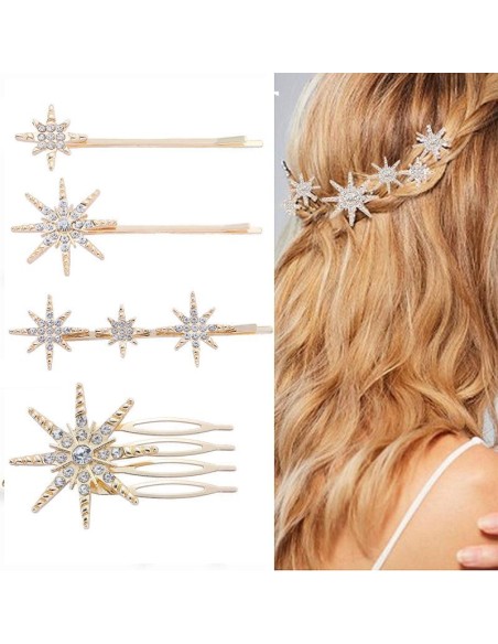 Horquillas de metal con forma de estrella, para recogidos con mucho estilo.