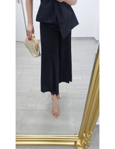Pantalón cropped quilla transparencia