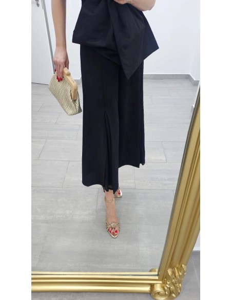 Pantalón cropped quilla transparencia