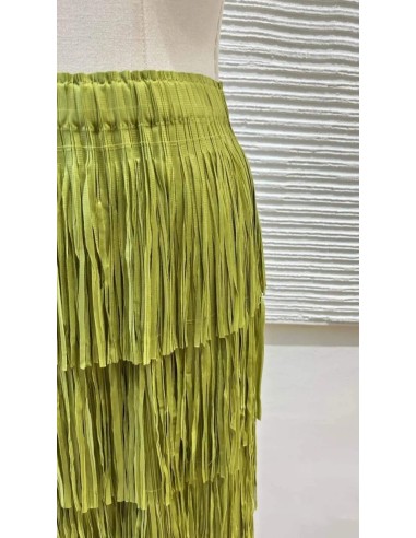 Falda midi de flecos con cinturilla elástica (talla desde 36 hasta
