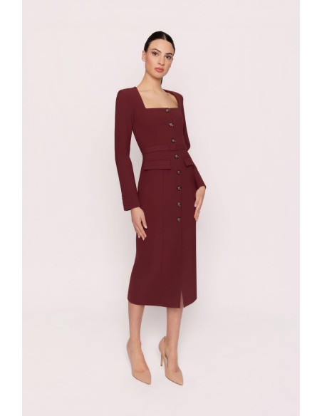 Vestido abotonado cinturón de Carla Ruiz mod. 53048