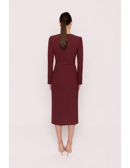 Vestido abotonado cinturón de Carla Ruiz mod. 53048