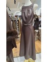 Vestido midi efecto piel