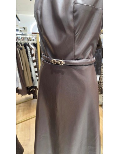Vestido midi efecto piel