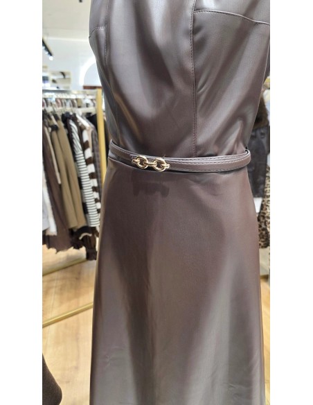 Vestido midi efecto piel