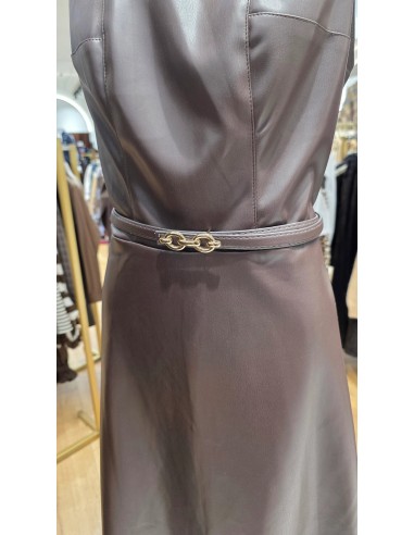 Vestido midi efecto piel