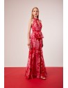 Vestidos Carla Ruiz confeccionado en georgette estampado.