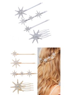 Horquillas de metal con forma de estrella, para recogidos con mucho estilo.