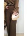 Pantalón palazzo con detalle de bolsillos traseros. La mejor calidad al mejor precio de última temporada.